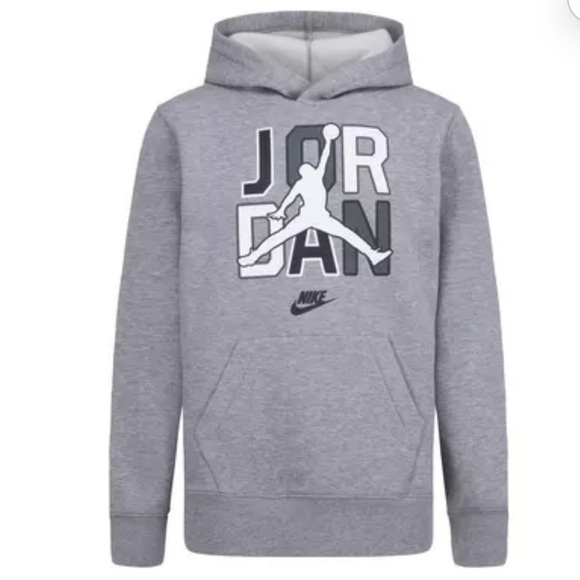 Nike🔥Jordan Big Boys Sport DNA Hoodie Grey sweatshirt,hoodies Pullover Hoodie S - Picture 1 of 8